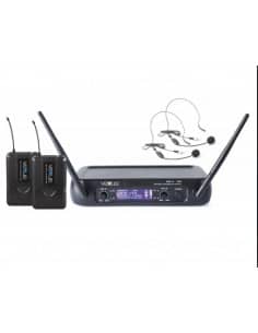 Vexus	WM512H VHF Sistema inalámbrico de 2 canales con dos bodypacks y Display