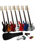 Pack Bajo Eléctrico + Funda + Cable + Correa + Púas | 8 Colores