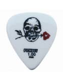 Púa Calavera con Rosa 1.0mm Celuloide | Pickboy 529