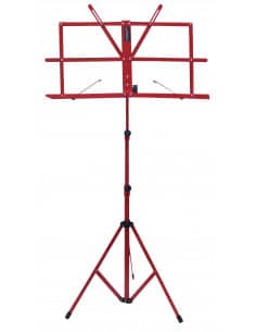 Atril partituras rojo con funda
