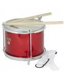 Tambor Infantil 8"x6" Rojo | Abedul Sin Bordón | Baquetas Correa | DB-Percussion DB0068