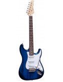 Guitarra Eléctrica Stratocaster Azul Translúcido | 3 Pastillas | Iniciación