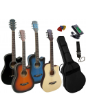 Pack Guitarra Acústica Cadete 3/4 Cutaway | 7-10 Años | Funda Afinador Correa
