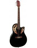 Guitarra Electroacústica Formato Ovation Negro | Fondo Fibra | EQ 3 Bandas
