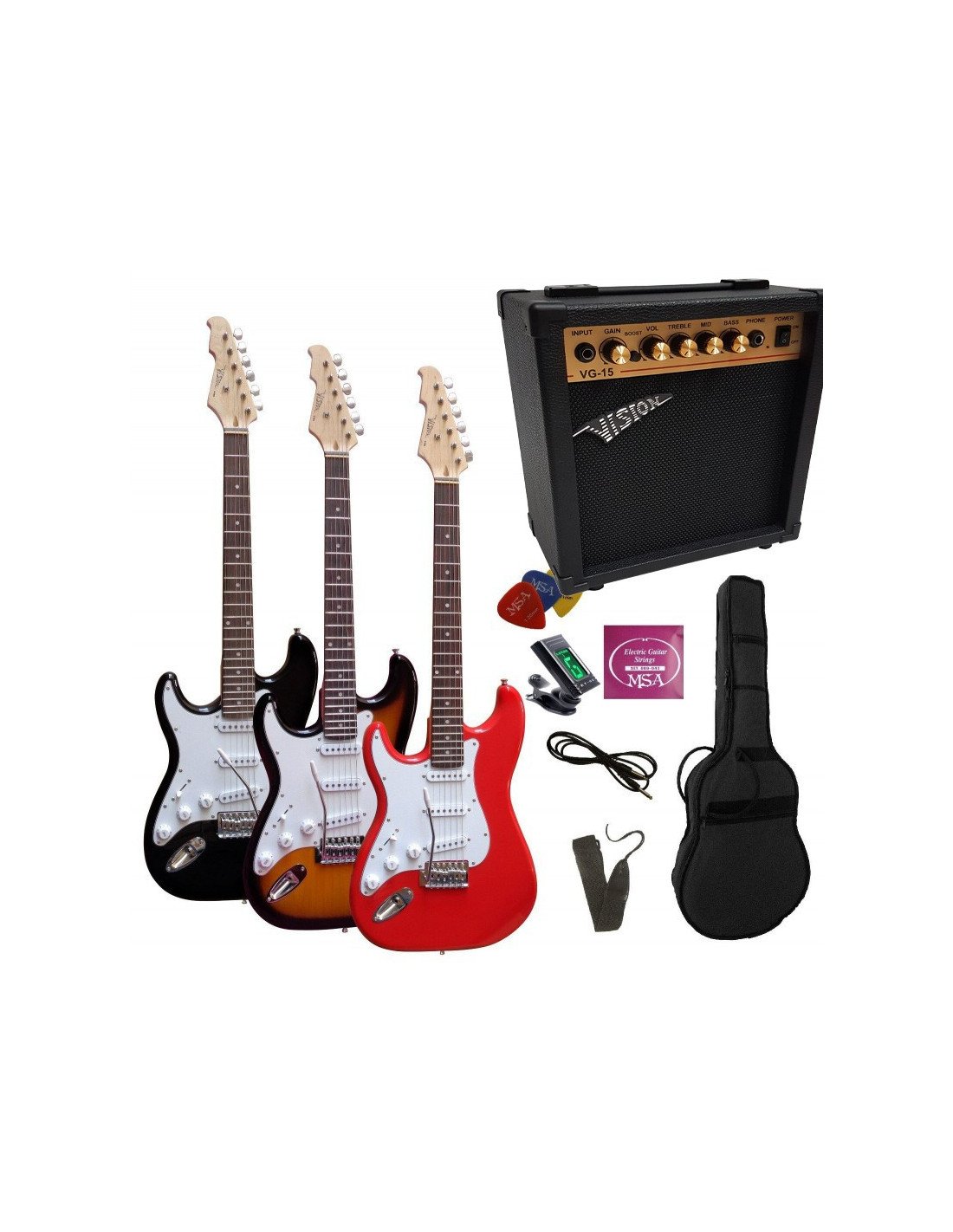 Vaciar la basura Profesor Real Comprar Pack guitarra zurda eléctrica Stratocaster 4/4 | Stockmusical