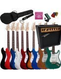 Pack Guitarra Eléctrica Strato + Amplificador 20W + 7 Accesorios