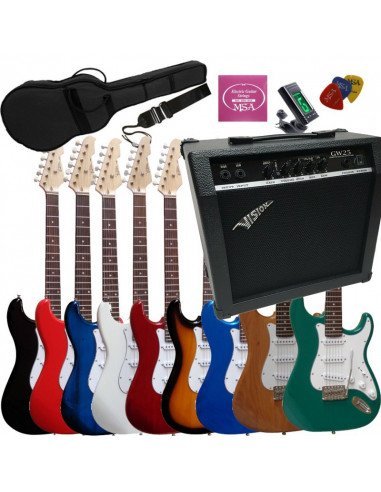 Set Guitarra electrica Vision ST + Amplificador 40W + Accesorios