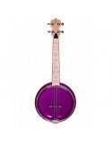 Banjolele 4 Cuerdas Púrpura | Concierto 18 Trastes 12 Tensores | Con Funda | Bones BB400-P