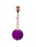 Banjolele 5 Cuerdas Acero Púrpura | Tenor 19 Trastes 12 Tensores | Con Funda | Bones BB500-P