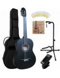 Pack Guitarra Clásica 4/4 Negro Satinado | Accesorios Incluidos | Iniciación Adulto