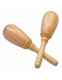 Samba 822SM Maracas Madera Natural | Par Ovaladas 26x6.5cm | España | Latina Folklore