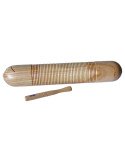 Samba 6131SM Güiro Tubular Natural con Rascador | Ø7x40cm | España | Latina Folklore