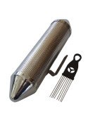 Samba 6133SM Güiro Tubular Metálico con Rascador | Ø8x39cm | España | Latina Folklore