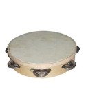 Pandereta Sencilla 20cm | Parche de Piel | 6 Pares Sonajas | Samba 475SM