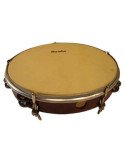 Pandereta Doble 35,6cm | Parche de Piel | 20 Pares Sonajas | Samba 591SM