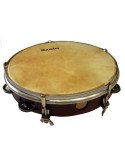 Pandereta Sencilla 40,6cm | Parche de Piel | 12 Pares Sonajas | Samba 593SM