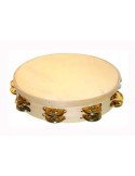 Pandereta Doble 17cm | Parche de Piel | 10 Pares Sonajas | Samba 4781SM