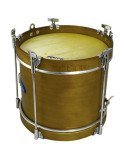 Tambor Grallers Madera | 10"x26cm | Parche de Piel | Acabado Nogal | Samba 9683WASM