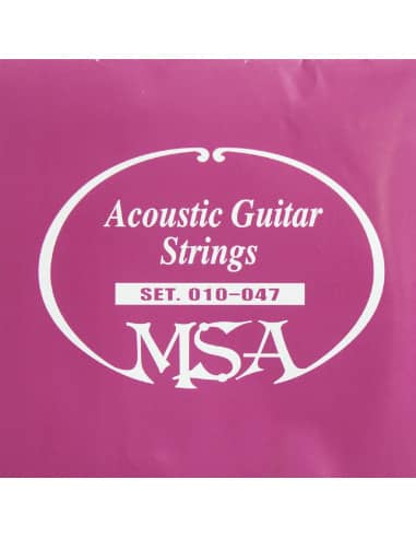 Juego de 6 cuerdas MSA para guitarra acústica 0.10 - 0.47