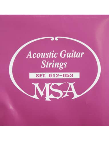 Juego de 6 cuerdas MSA para guitarra acústica 0.12 - 0.53