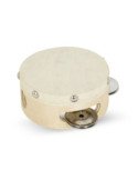 Pandereta Sencilla 10cm Parche Piel | 3 Pares Sonajas | Gonalca VH01305