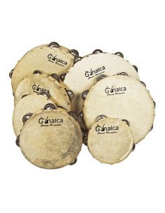 PANDERETA DOBLE 30 CM PARCHE PIEL GONALCA 2