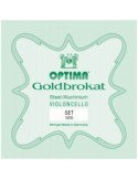 Set De Cuerdas Cello Optima Goldbrokat 1200 Medium 1/4