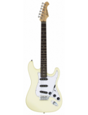 Guitarra Eléctrica Aria Tipo Stratocaster Blanca Vintage