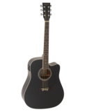 Guitarra Electroacústica Dreadnought Negra | Abeto Nogal Cutaway EQ | Daytona A411CEBK
