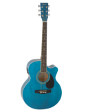 Guitarra Electroacústica Mini Jumbo Azul | Abeto Nogal Cutaway EQ Afinador | Daytona A401CEBL
