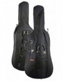 Hofner AS900944 Funda Violonchelo 4/4 Nylon Negro | Mochila Arco Partituras Instrumento | Música