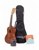 Kala Makala Pack Ukelele Concierto | Funda Afinador Pinza Libro Instrucciones | Hawaiano Folk