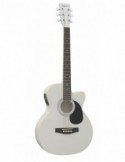 Guitarra Electroacústica Mini Jumbo Blanca | Abeto Nogal Cutaway EQ | Daytona A401CEWH