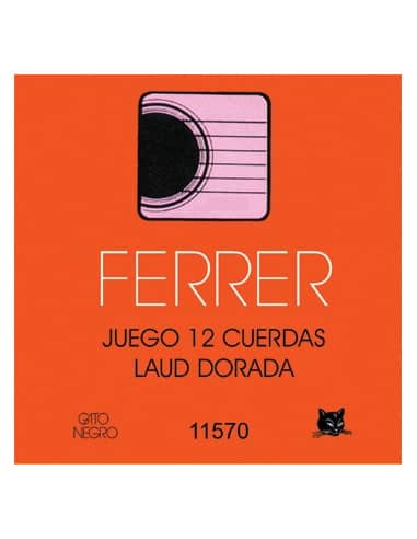 Cuerdas Laud Ferrer acero y bordones dorados - 12 und