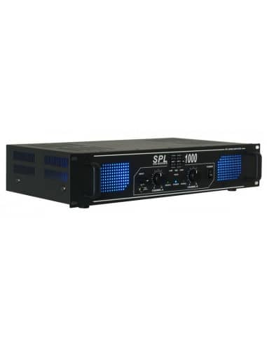Skytec SPL1000MP3 Amplificador con LEDs azules + EQ Negro