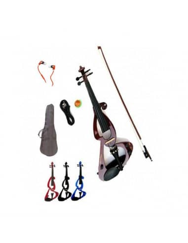 Set Violin electrico 4/4 + Funda + Arco+resina + auriculares