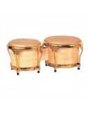 Bongo 7.5"+8.5" Arce Natural | Parche Piel Búfalo Aros Dorados | Strong BS101DNC